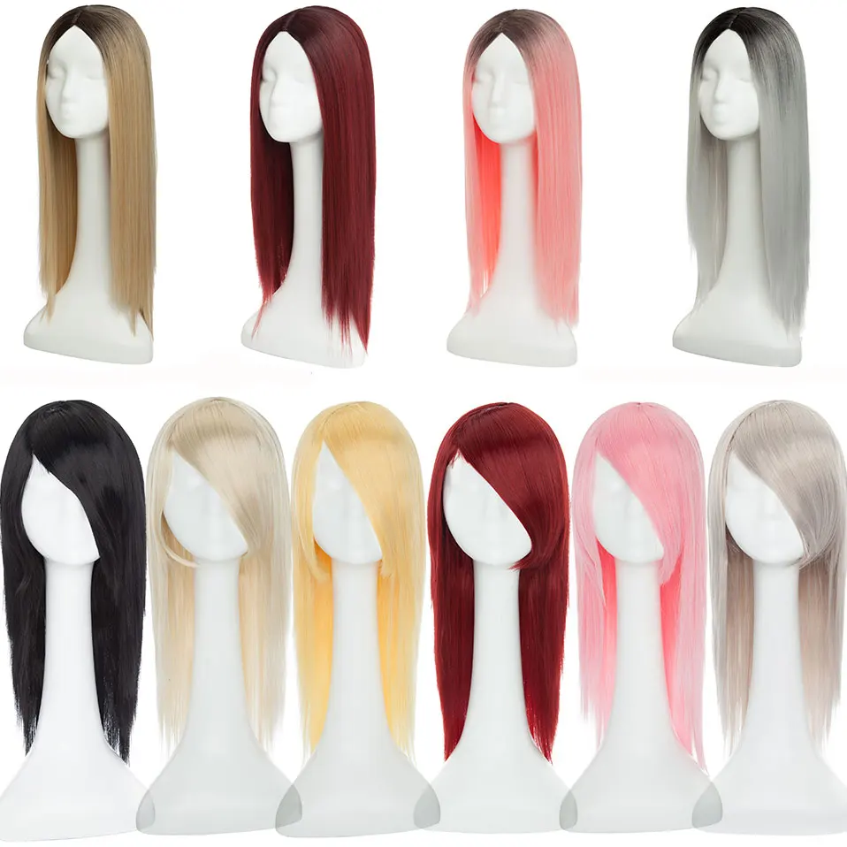 SNOILITE 24 дюйма длинные волнистые косплей парик Красный Зеленый Пупс Розовый Черный Голубой серебряный серый блонд коричневый 60 см синтетические волосы парик для женщин
