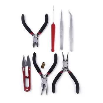 

8pcs Craft Jewelry Tool Set Jewellery Plier Beading Tool Kit Bead Jewelry Making Bead Work Tools Beaders Package DIY Accessories