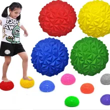 Йога половина мяч физический Фитнес Баланс стручки Пилат точка упражнения шаговый прибор ПВХ шарики из камня йога баланс массаж тренажерный зал