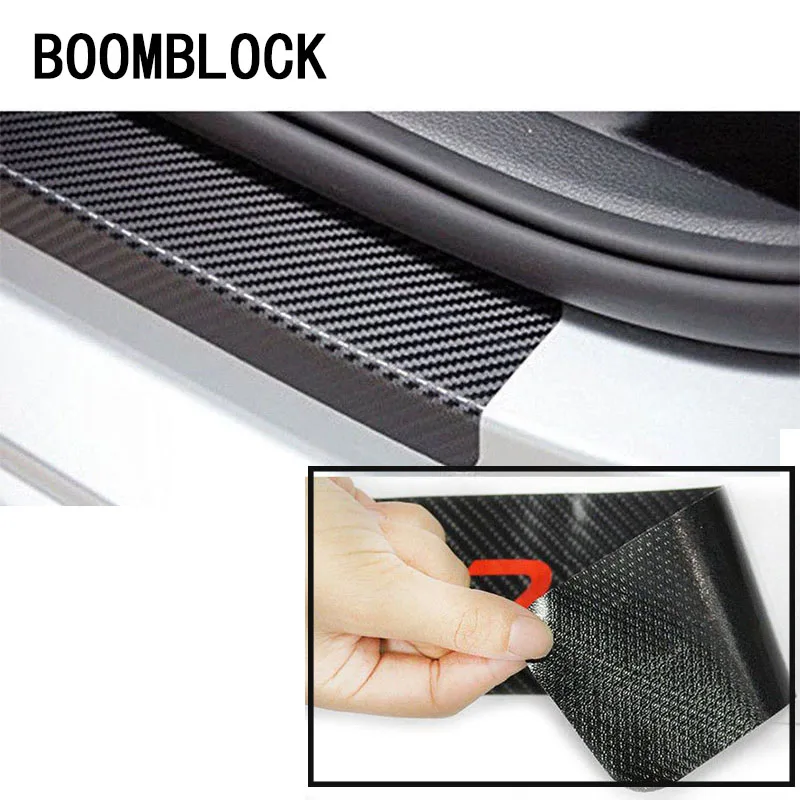 Автомобильные наклейки BOOMBLOCK из углеродного волокна порог педали для Mercedes W204 W210