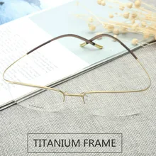 B титана, простые очки без винтов, оправа, мужской светильник, вес, фирменный дизайн, очки для женщин, синий светильник, очки для близорукости по рецепту
