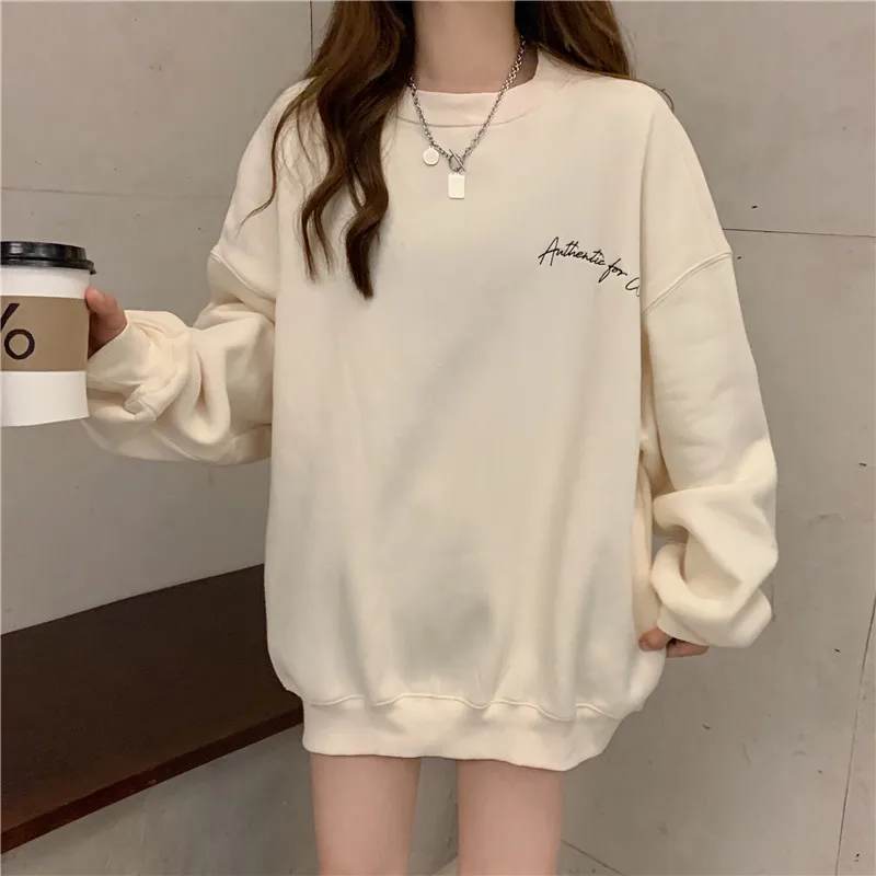 PX3372 Mid-length plus velvet Sweatshirts women