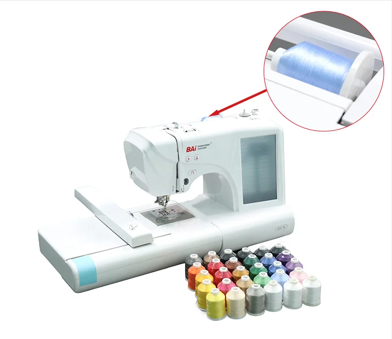 Poolin Computered Embroidery Machine For Clothes Combo Include Threads&Tear  Away Stabilizer&Bobbins Homeuse Embroidery Machine - AliExpress