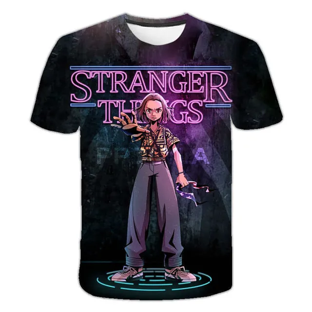 Stranger Things season 3 T Shirt Girl Upside Down Tshirt Eleven Girls Graphic Grunge T-shirt Teen Tee Shirts Children Clothing s5142