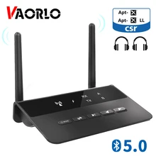 VAORLO 262ft/80M CSR Bluetooth 5,0 Audio Sender Empfänger Bypass Aptx LL Niedrigen Latenz Wireless Adapter 3,5mm AUX Für TV AUTO