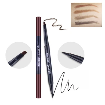 

2 In 1 Waterproof Eyebrow Natural Long Lasting Eyebrow Pen Eye Liner Makeup Cosmetics