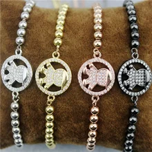 Регулируемый 10 шт./лот Модный cz браслет, микро циркон проложить Разъем, Медь Ювелирные изделия бисерная цепочка