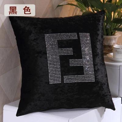 European and American style pillowcase sofa office cushion FF luxury - Цвет: Черный
