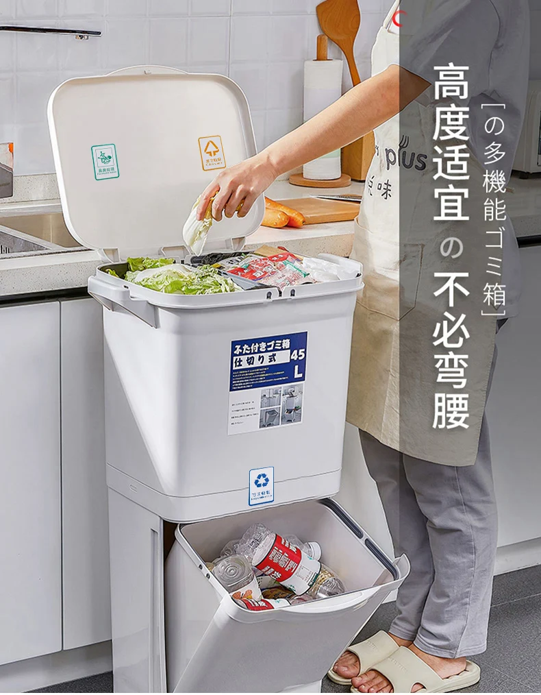 reciclar empilhados classificando lixo bin basurero cocina