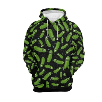 

MODAVELOCE All Over Pickles Hoodie Polyester With Wool Hoodies Men 2020 Desenli Kap Onlu Anime's Hoodie Mandala