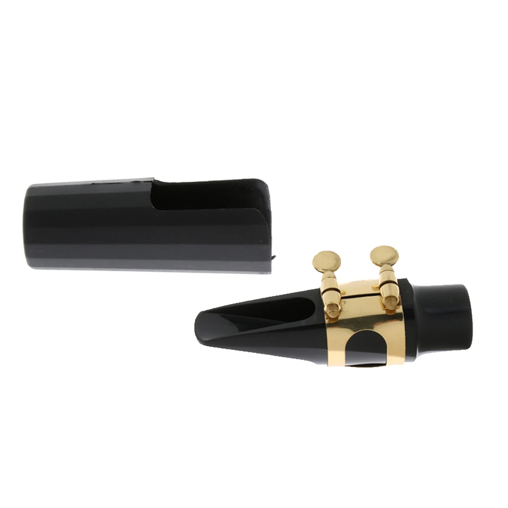 Black Metal Alto Eb Saxophone Mouthpiece with Ligature Cap for Sax Lovers