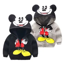 Toddler Boy Jacket Spring Autumn Fashion Cute Kids Girl Outerwear Miki Mouse Clothes Moleton Coat Children Zipper Hoodies