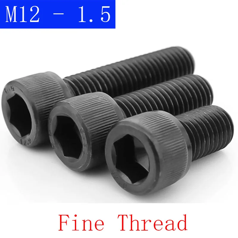 M12 1.5 ( 12mm ) FINE Thread Socket Head Caps Screws 12.9 Alloy Steel