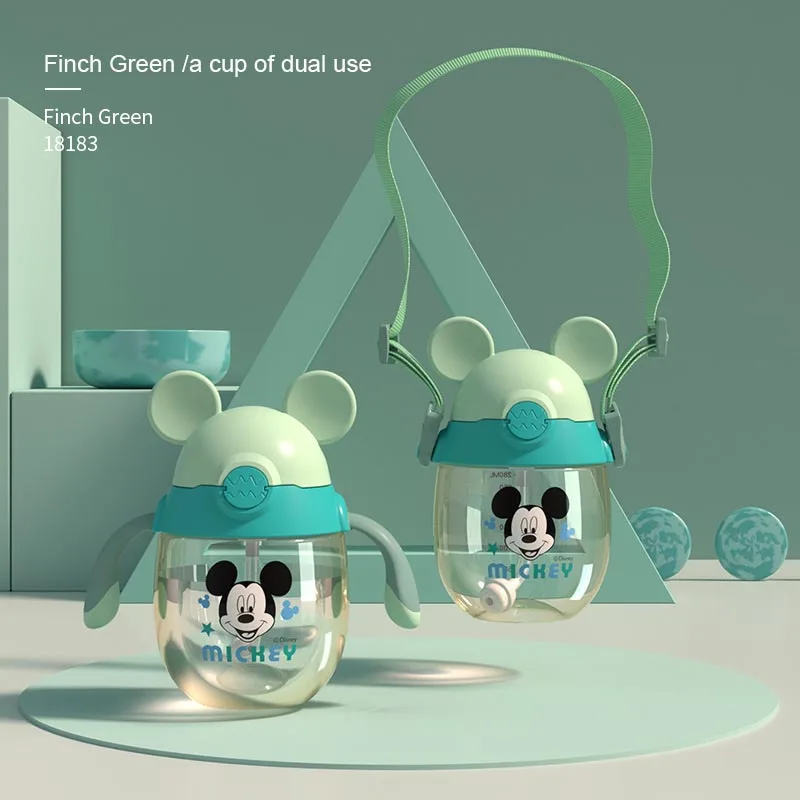 Disney baby cup Детская кружка с ремнем питьевое молоко PPSU детская обучающая емкость с безмен Бутылка чайник - Цвет: Color1