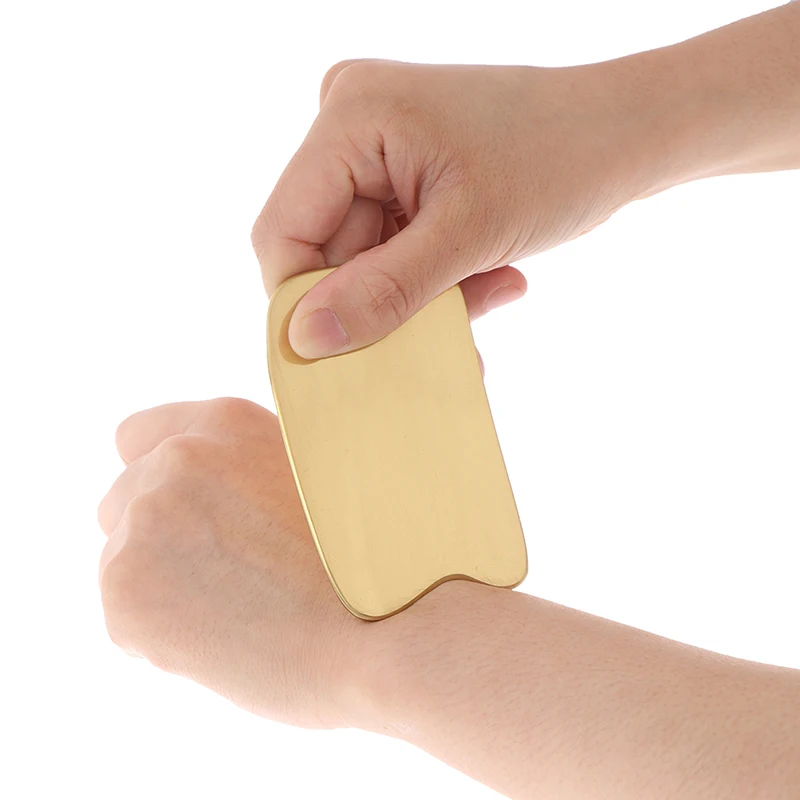 Чистая медь латунь Gua Sha доска инструмент для массажа тела Guasha доска для иглоукалывания очищающий массажер инструменты спа скребок для иглоукалывания
