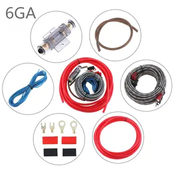 

1 Set 6GA 550 Core Car Power Amplifier Audio Line Speaker Woofer Cables Power Line with Fuse Suit and 60A Fuse Holder