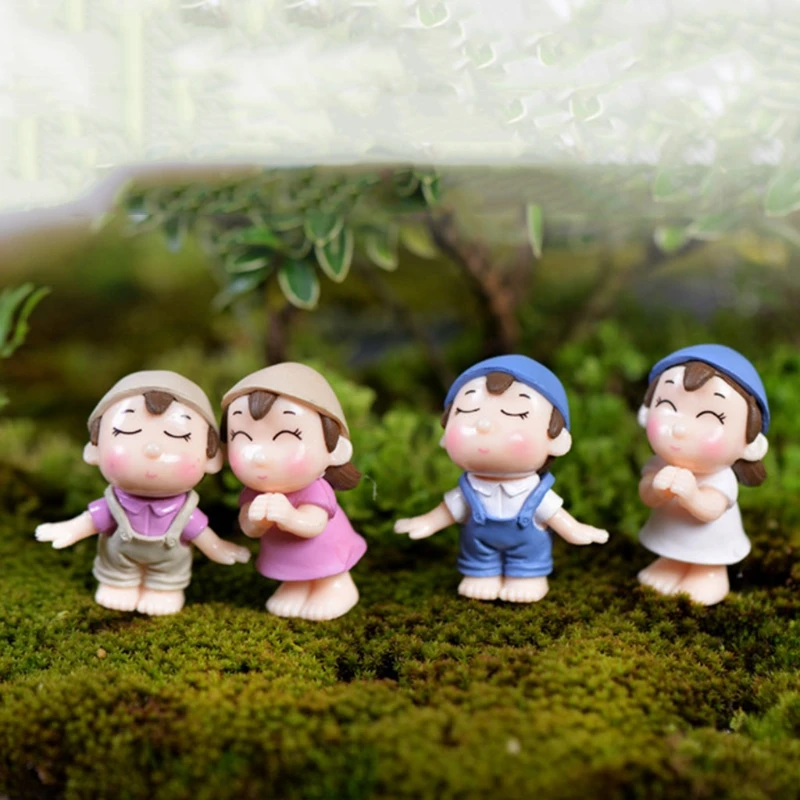 16 видов стилей Милые смолы для любителей Кореи/собаки/коровы/черепахи фигурка животного миниатюрный орнамент кукла игрушка кукольный домик бонсай Сказочный садовый декор