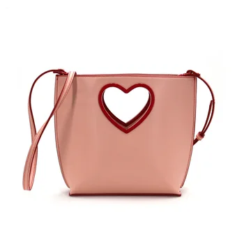 

Women Shoulder Bag Sweet Love Bag Heart-Shaped Hollowed Ladies Crossbody Bags Female Bucket Bags Women'S Handbag