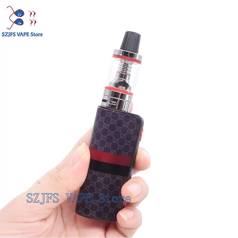 Темно-синий TXW 80w электронная сигарета vape box 2200mAh Встроенный аккумулятор с светодиодный огромный вапоризатор испаритель 2,5 мл электронная сигарета Vape - Цвет: Темно-синий