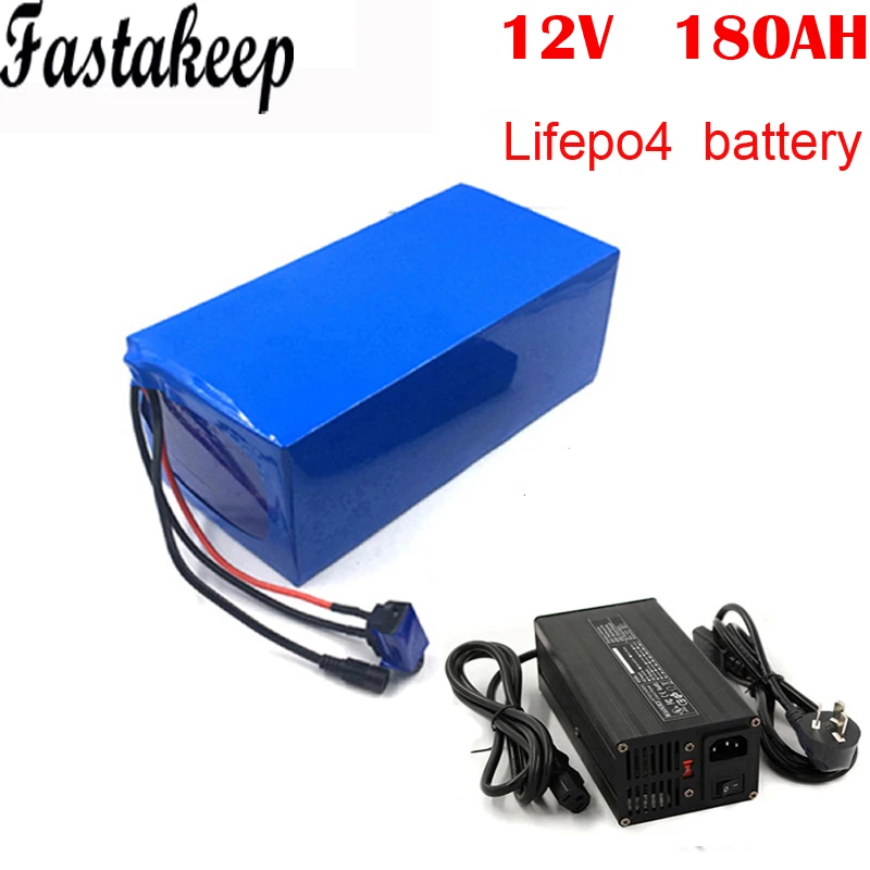 Deep cycle lifepo4 battery pack 12v 180Ah for motorcycle electric car with 5A charger | Спорт и развлечения