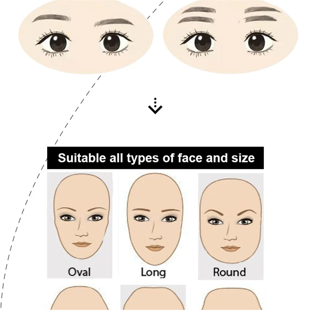 Одноразовый трафарет для бровей, макияж, микроблейдинг, измерительная линейка для татуировки, инструмент для красоты, трафарет для бровей, профессиональная линия для бровей