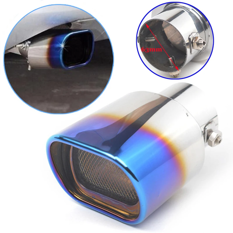

Straight Chrome Stainless Steel SUV Car Exhaust Tail Pipe Muffler Tip Mesh Cover