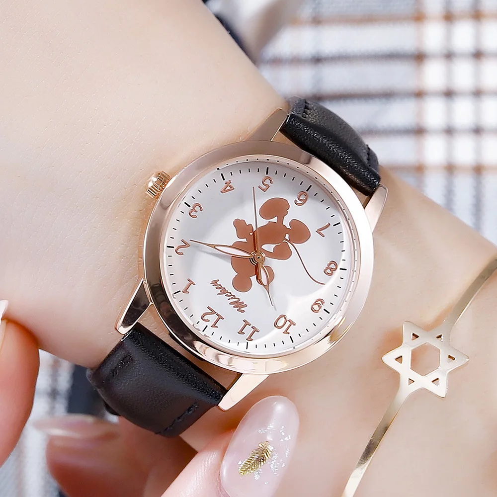 Disney Watch Mickey Minnie Children's Wristwatch Fashion Trend Quartz Watch Waterproof Watch Women Gift Gifts Leather Casual Disney Watch Mickey Minnie Children's Wristwatch Fashion Trend Quartz Watch Waterproof Watch Women Gift Gifts Leather Casual