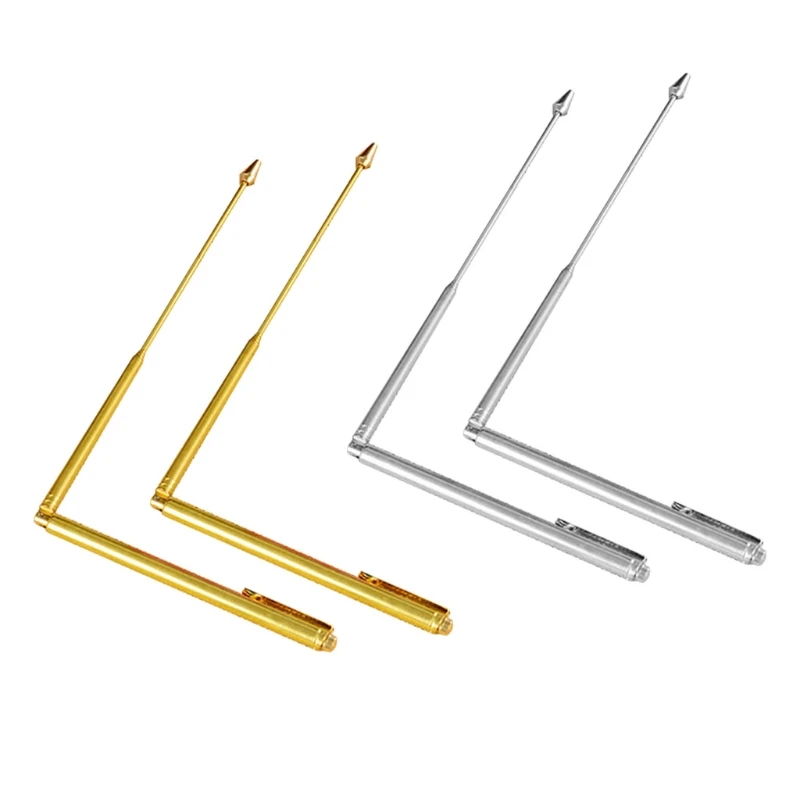 New 2 Pieces Metal Dowsing Rods Water Detector Tool Adjustable Finding Paranormal Energy Lost Items Underground Water