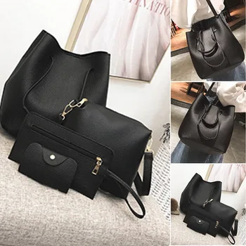 

SHUJIN 4pcs Fashion Shoulder Bag Women Designer Luxury Handbags Women Bags Plum Bow Sweet Messenger Crossbody Bag For Women