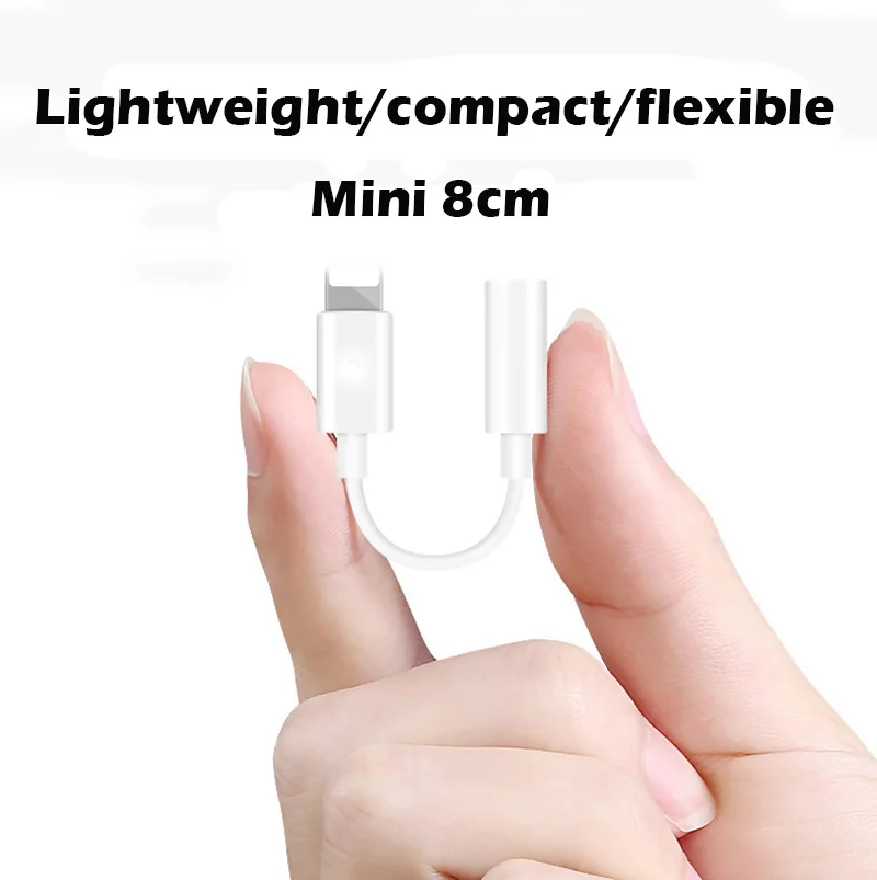 Headphone Adapters For Lighting to 3 5mm Jack Cable AUX Audio Earphone Converter For iphone 7 8 X XS Adapter Cables