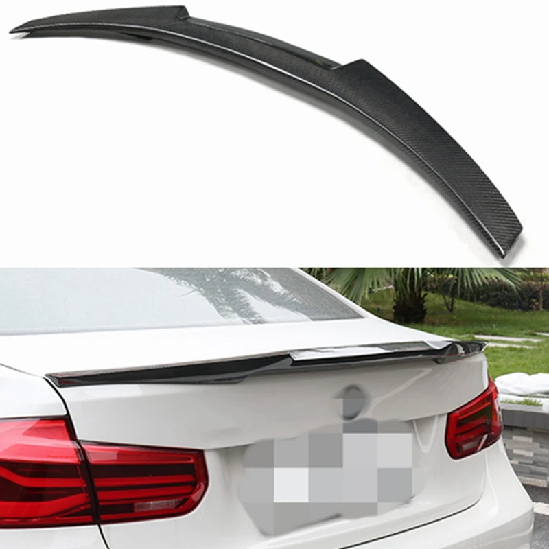 

m4 style carbon fiber rear trunk spoiler car wing for bmw 3 series 316i 316d 318d 320i 320d 325d 328i 330d 335i 335d f30 f80 M3