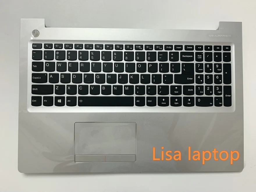 Для lenovo 310-15 510-15 uppercaseasm l80sv BL silver USA C-cover с клавиатурой 5CB0M31217