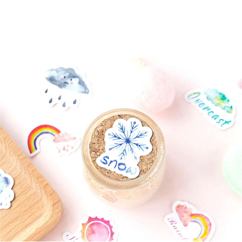 45pcs/box Butterfly Plant Letter Totem Memo Stickers Pack Posted It Kawaii Planner Scrapbooking Stickers Stationery School