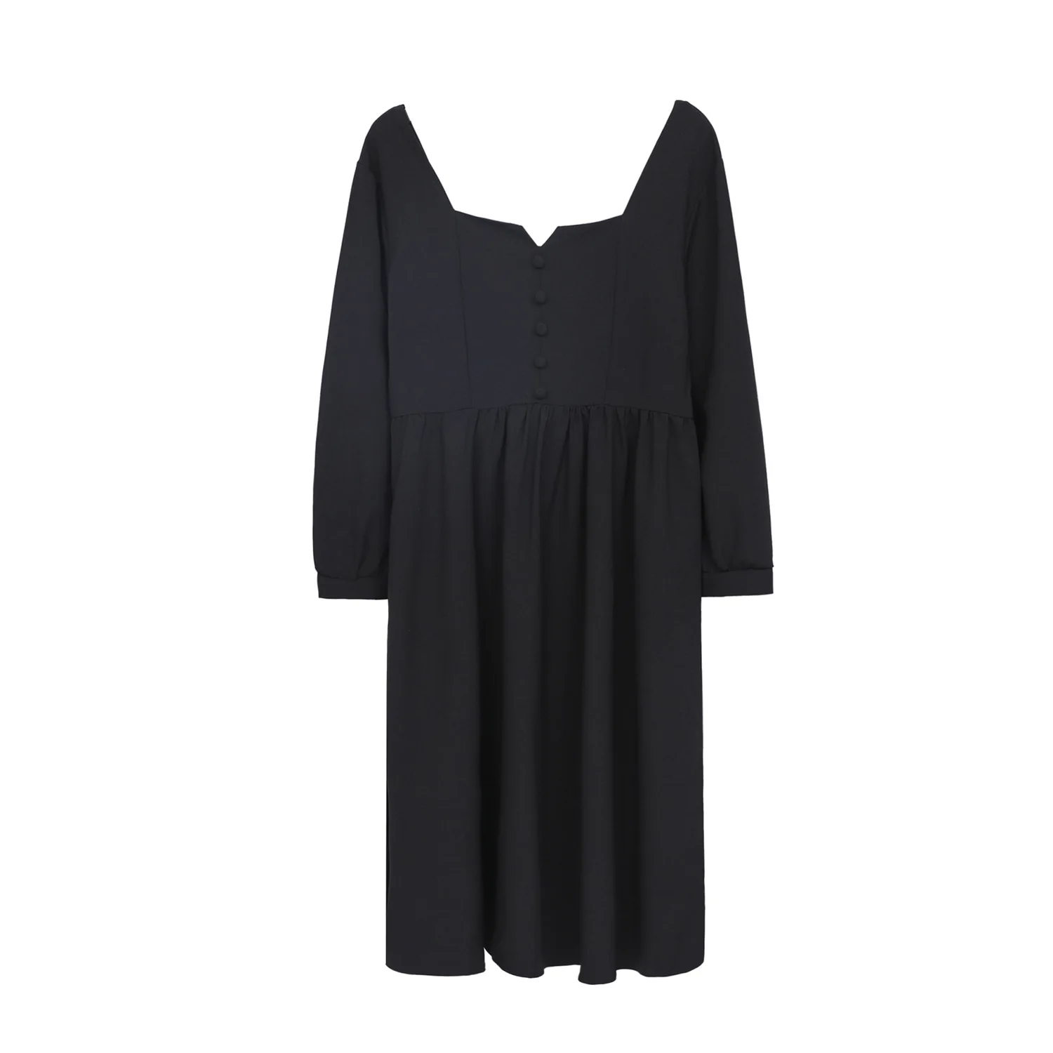 Autumn New Style Fat Mm Large Size Korean-style CHIC Wind Elegant Dress Casual Fashion Skirt a Generation of Fat 6662