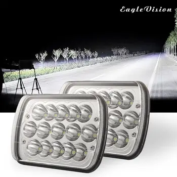 

7X6 5X7 inch Headlight 105W for 1984-2001 Jeep Cherokee XJ Square Led Headlight for 1986-1995 Jeep Wrangler YJ