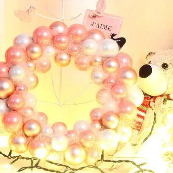 

1pcs Christmas Badminton Wreath Pendant Christmas Ball Feather Ring Hanging Ornaments Xmas New Year Party Home Decor Supplies