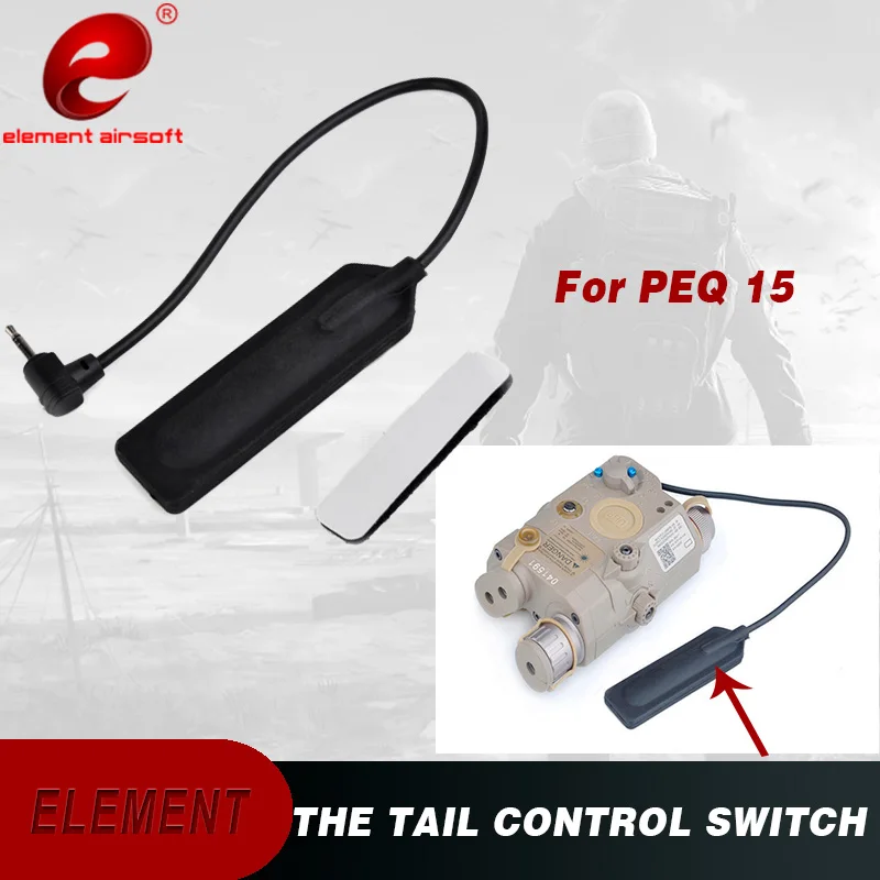 

Element Airsoft Tactical Flashlight Switch AN/PEQ 15 Tail Control Switch PEQ15 LA-5C PEQ Remote Switch Weapon Light PEQ EX430