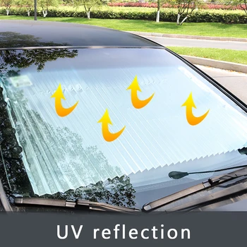 

Retractable Car Windshield Sun Shade Visor UV Protection Window Block Cover New And High Quality