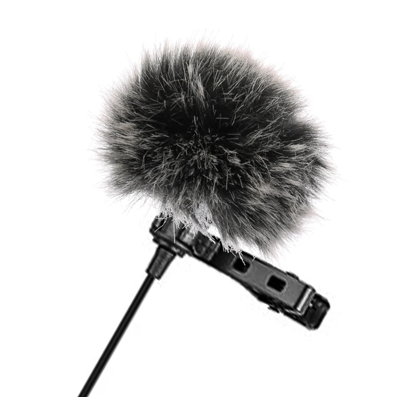 Универсальный петличный микрофон пушистый ветровое стекло мех лобовое стекло ветрозащитная муфта мягкая для SONY RODE BOYA нагрудный петличный микрофон 5 мм
