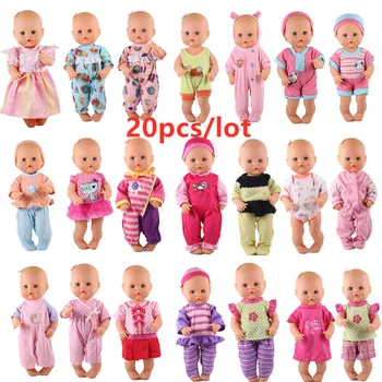 

New 13inch Doll Clothes Fit 35cm Nenuco Doll Ropa y su Hermanita 20pcs /lot Fairy Dresses Outfits For Doll Best DIY Toys