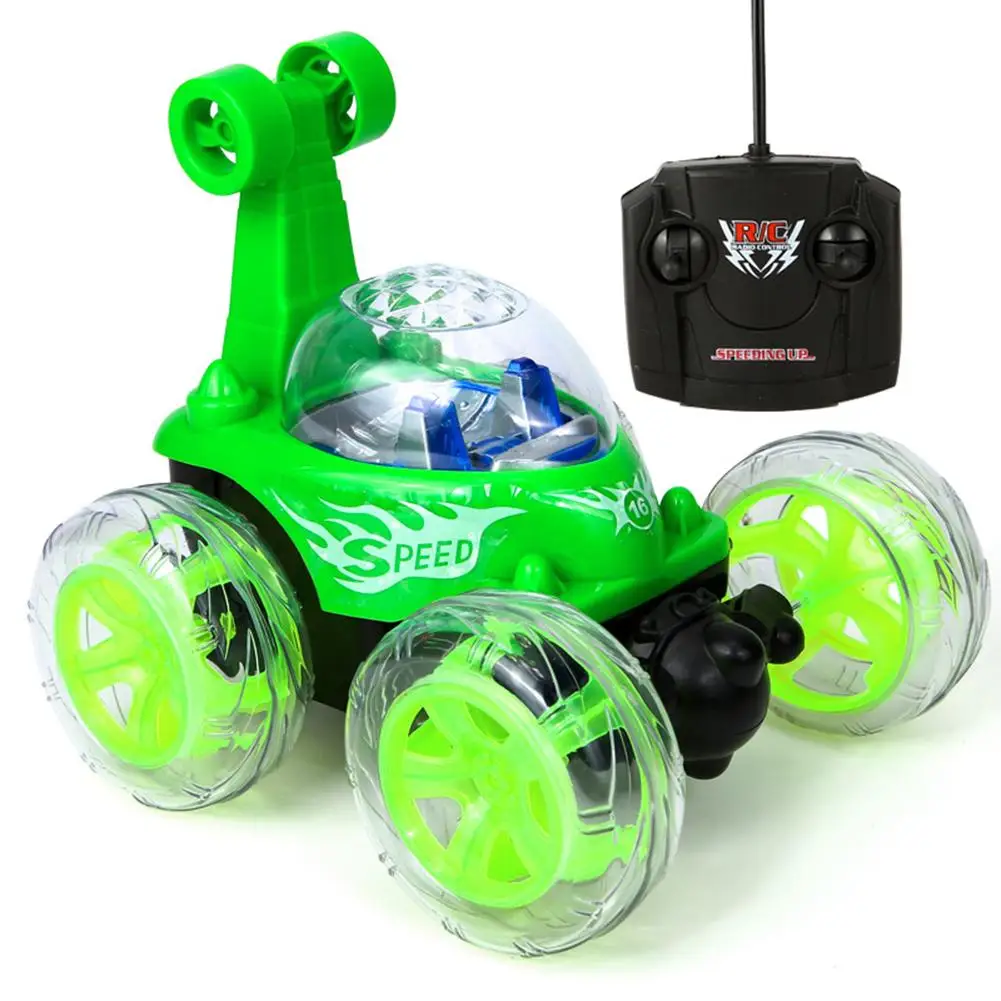 RC Роллинг трюк автомобиль Непобедимый Twister Дистанционное управление грузовик 360 градусов спиннинг переворачивает светодиодный цветной флэш Музыка для детей