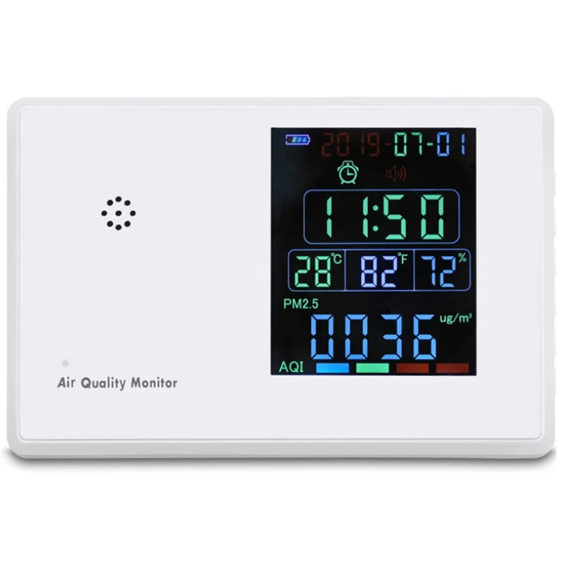 Цифровой детектор формальдегида HCHO/TVOC/CO2/PM2.5/PM10/Temp/Humi тестер AQI монитор качества воздуха анализатор газа