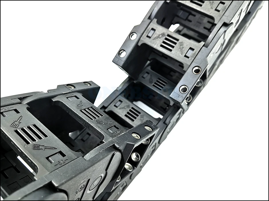 1 Meter 30x25mm Transmissin Chain Wire Carrier Drag Cable Towline With End Connectors For CNC Router Machine Tools Free Shipping 9