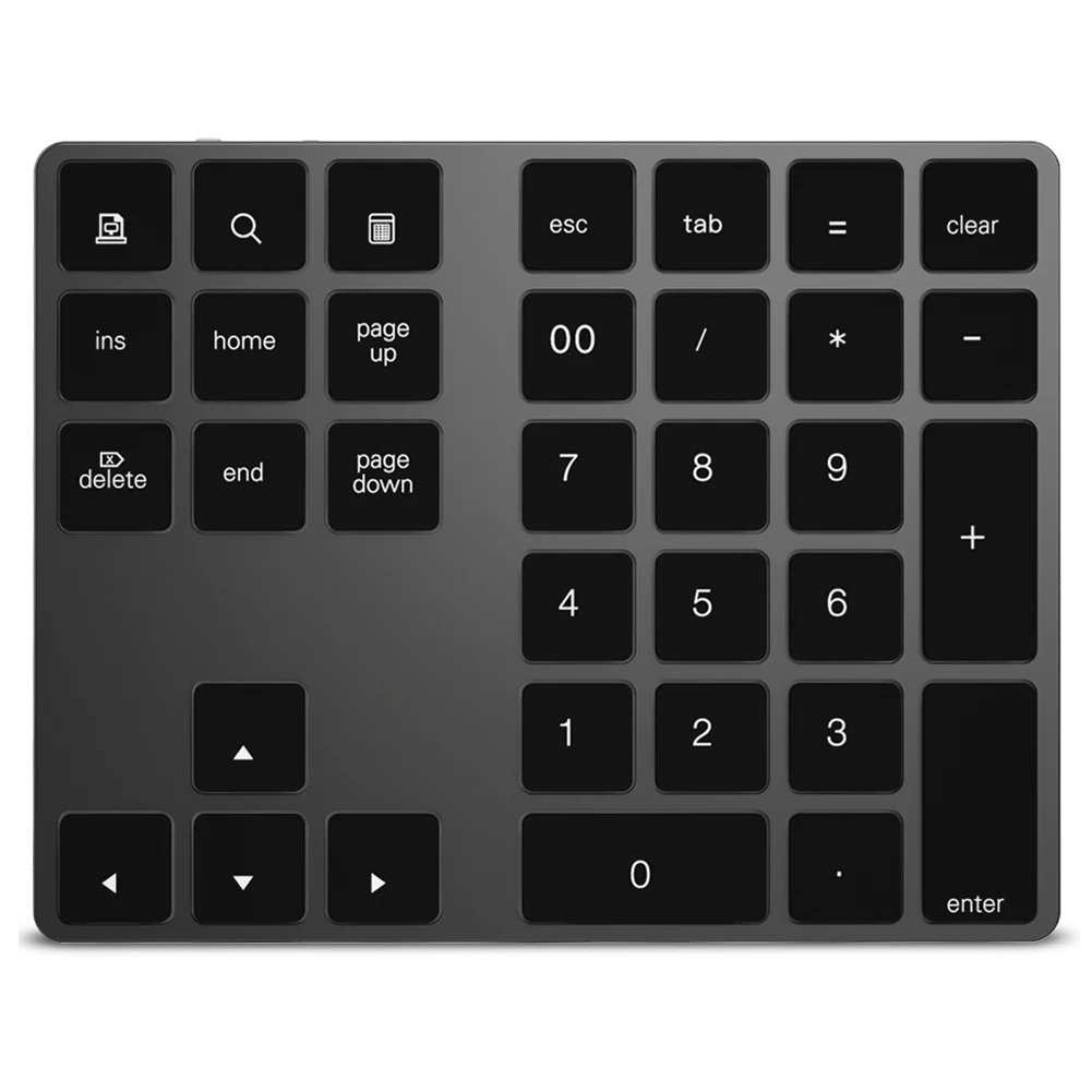 

Bluetooth Number Pad Keyboard Numeric Mini 34 Keys Aluminum Alloy for iOS Android LHB99