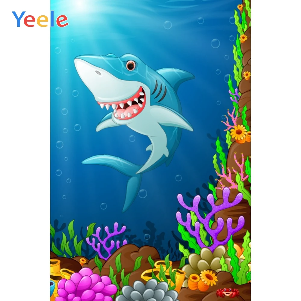 

Yeele Photophone Backdrops Shark Underwater Baby Shower Portrait Photographic Backgrounds Photophone Vinyl For Photo Studio Prop