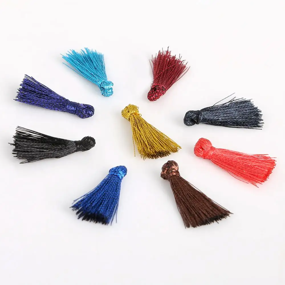 cheap 20pcs bag 20mm Small Mini Tassel for DIY Jewelry Making Charms for Necklace Bracelet Wedding Party Dress Decoration