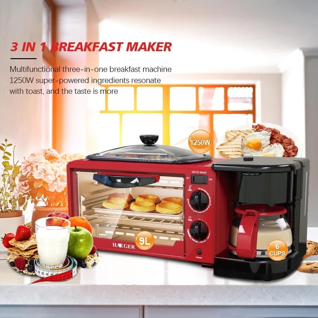 Home multifunctional three-in-one breakfast machine Mini electric