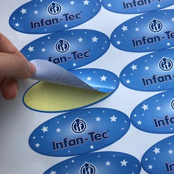 

Vintage Oval Scrapbooking Stickers Customized Logo Glossy Laminated Product Labels 24 Pcs 40*60mm