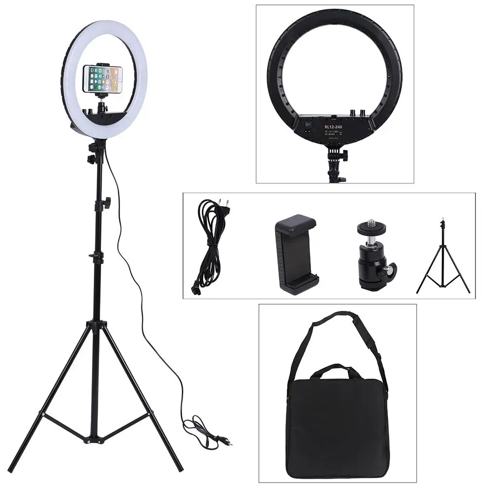 

14 Inch Photo Studio lighting LED Ring Light 3200-5600k Photography Dimmable Ring Lamp With Tripod for Video,Makeup