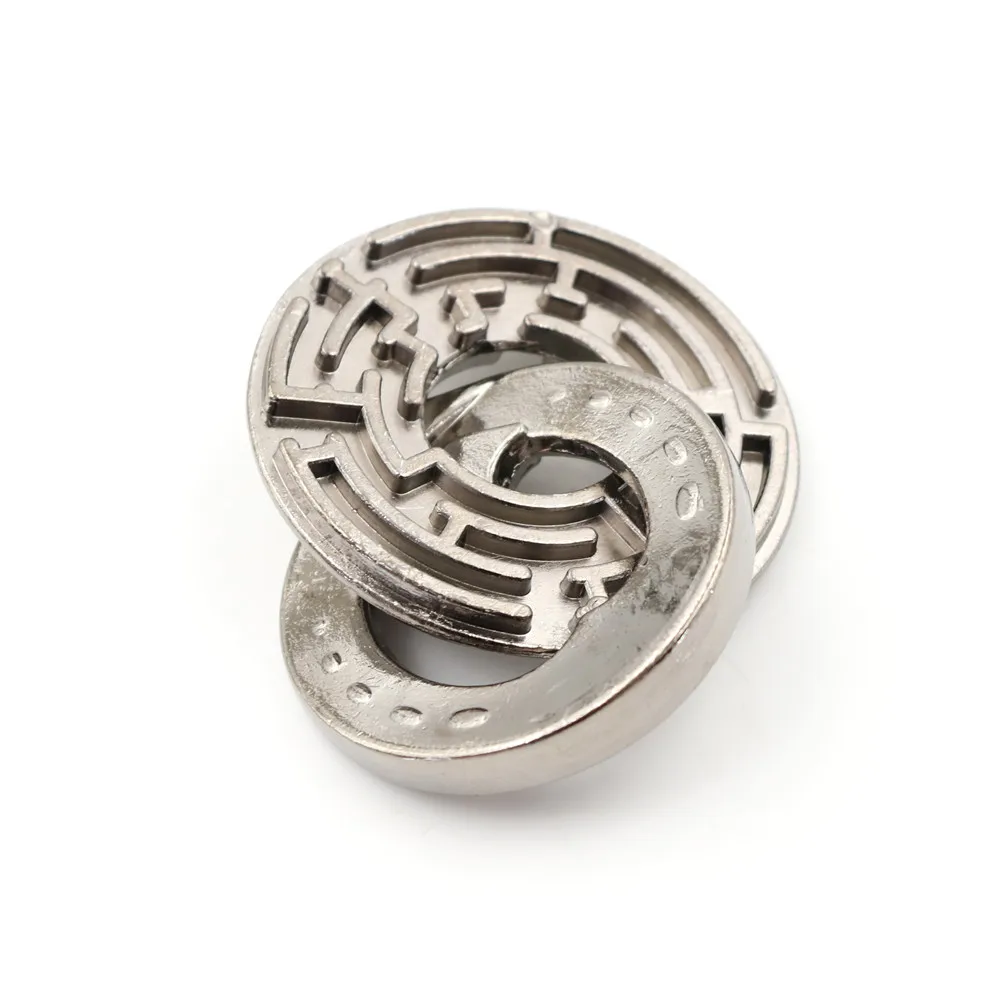 Metal IQ Mind Brain Teaser Unlocked Maze Puzzle Labyrinth Educational Toy Gift Game For Children Kids